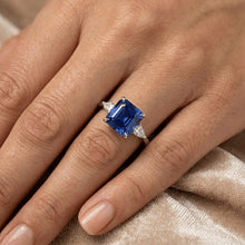 Natural Sapphire Ring 2.50ct - White Gold 14K