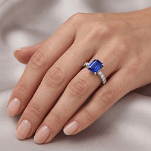 Natural Sapphire Ring 2.50ct - White Gold 14K