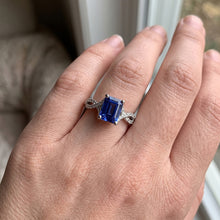 Natural Sapphire Ring 2.50ct - White Gold 14K