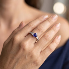 Natural Sapphire Ring 2.50ct - White Gold 14K