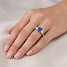 Natural Sapphire Ring 2.50ct - White Gold 14K