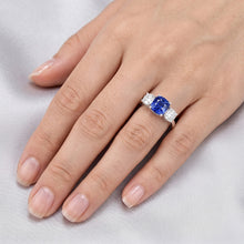 Natural Sapphire Ring 2.50ct - White Gold 14K