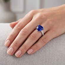 Natural Sapphire Ring 2.50ct - White Gold 14K