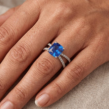 Natural Sapphire Ring 2.50ct - White Gold 14K