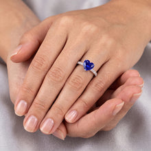 Natural Sapphire Ring 2.50ct - White Gold 14K
