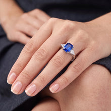 Natural Sapphire Ring 2.50ct - White Gold 14K