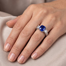 Natural Sapphire Ring 2.50ct - White Gold 14K