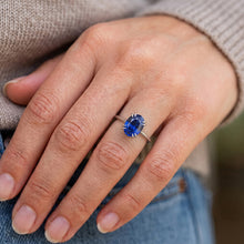 Natural Sapphire Ring 2.50ct - White Gold 14K