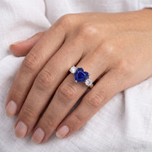 Natural Sapphire Ring 2.50ct - White Gold 14K