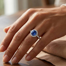 Natural Sapphire Ring 2.50ct - White Gold 14K