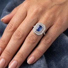 Natural Sapphire Ring 2.50ct - White Gold 14K