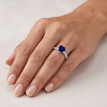 Natural Sapphire Ring 2.50ct - White Gold 14K