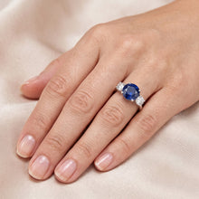 Natural Sapphire Ring 2.50ct - White Gold 14K