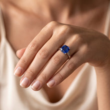 Natural Sapphire Ring 2.50ct - White Gold 14K