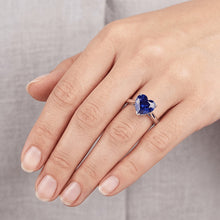 Natural Sapphire Ring 2.50ct - White Gold 14K