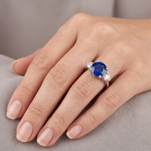 Natural Sapphire Ring 2.50ct - White Gold 14K