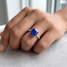 Natural Sapphire Ring 2.50ct - White Gold 14K
