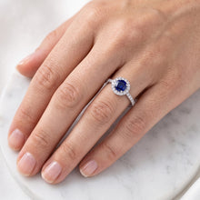 Natural Sapphire Ring 2.50ct - White Gold 14K