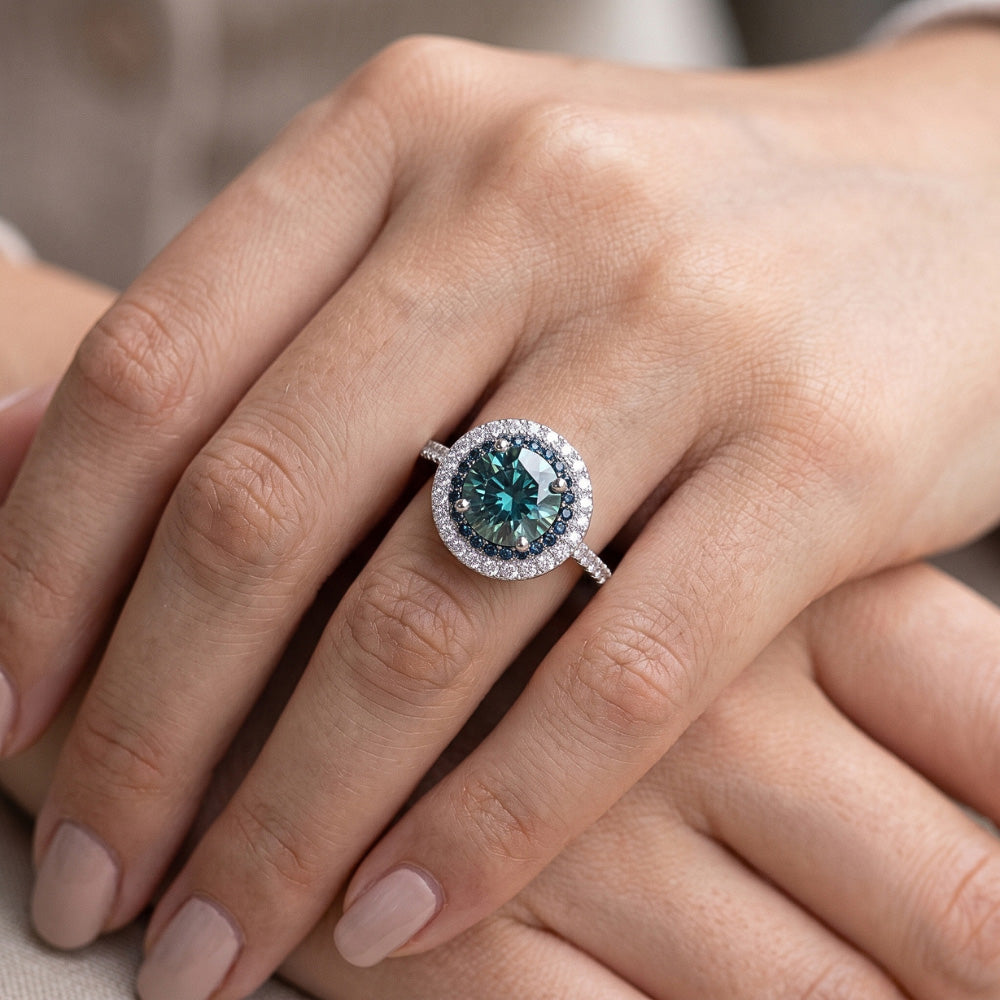 Natural Sapphire Ring 2.50ct - White Gold 14K