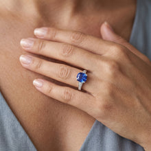 Natural Sapphire Ring 2.50ct - White Gold 14K