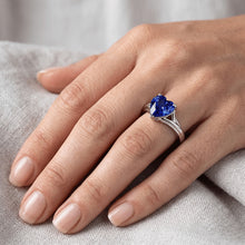 Natural Sapphire Ring 2.50ct - White Gold 14K
