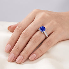 Natural Sapphire Ring 2.50ct - White Gold 14K