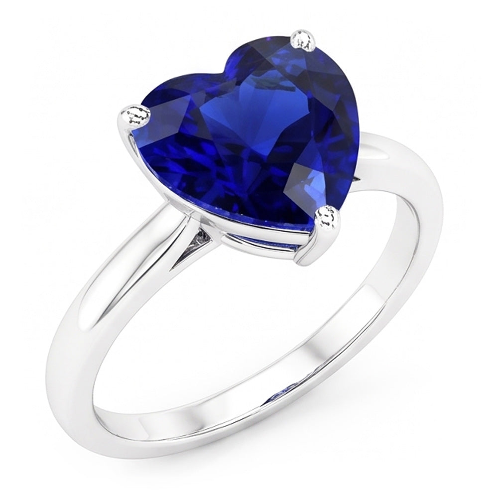 Natural Sapphire Ring 2.50ct - White Gold