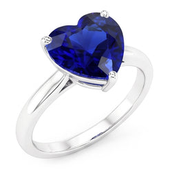 Natural Sapphire Ring 2.50ct - White Gold