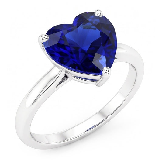 Natural Sapphire Ring 2.50ct - White Gold
