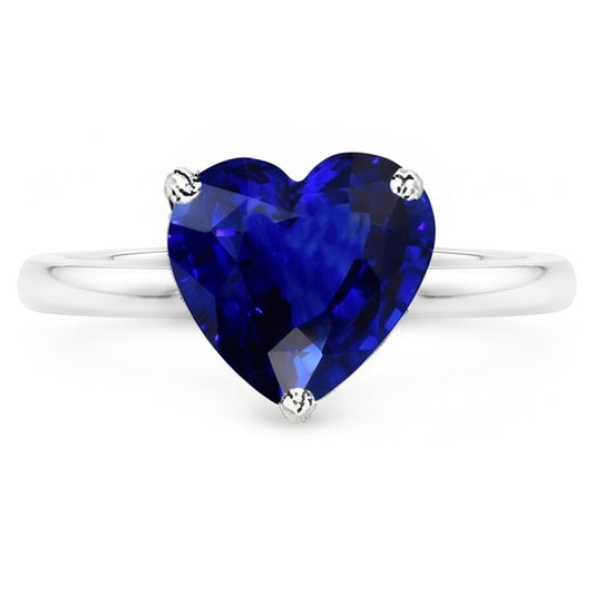 Natural Sapphire Ring 2.50ct - White Gold