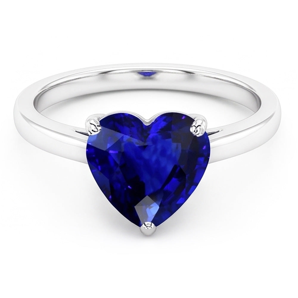 Natural Sapphire Ring 2.50ct - White Gold