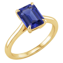 Natural Sapphire Ring 2.50ct - Yellow Gold 14K