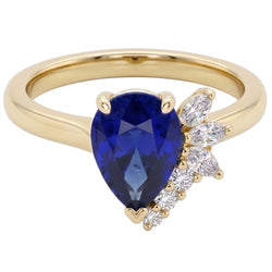 Natural Sapphire Ring 2.50ct - Yellow Gold 14K