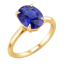 Natural Sapphire Ring 2.50ct - Yellow Gold 14K