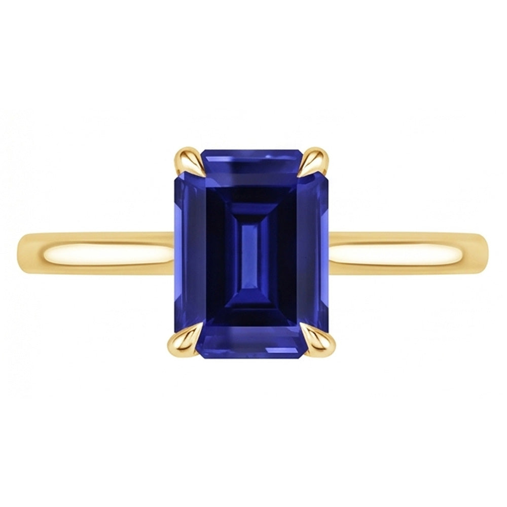 Natural Sapphire Ring 2.50ct - Yellow Gold 14K