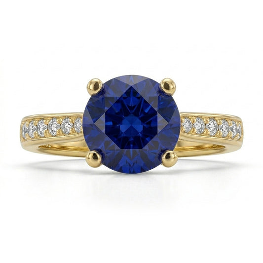 Natural Sapphire Ring 2.50ct - Yellow Gold 14K