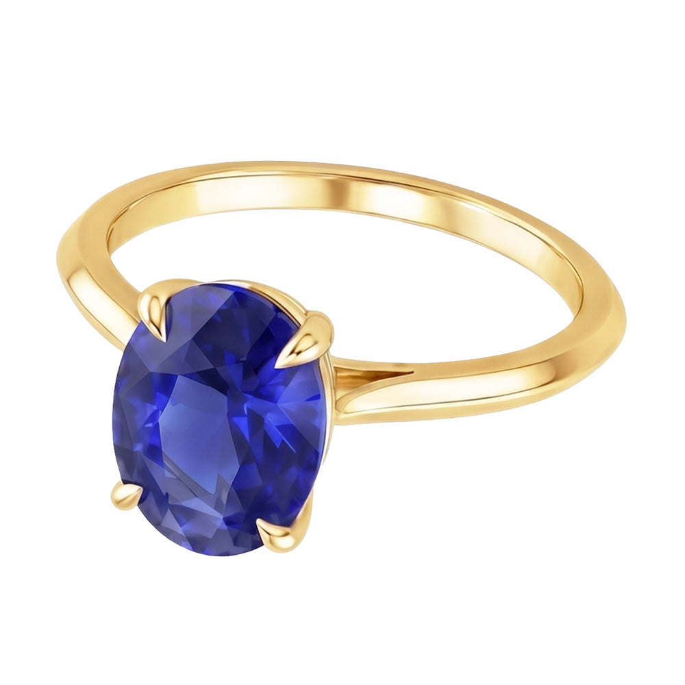 Natural Sapphire Ring 2.50ct - Yellow Gold 14K