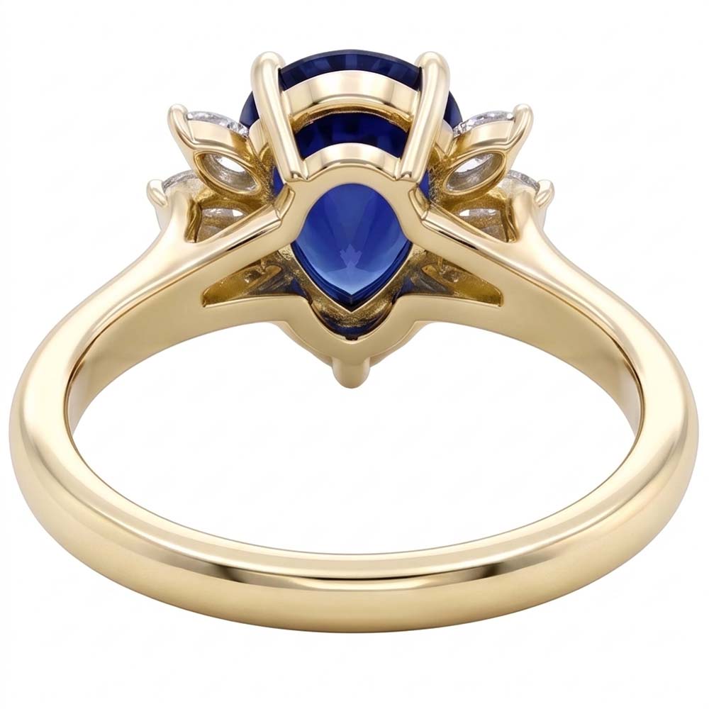 Natural Sapphire Ring 2.50ct - Yellow Gold 14K