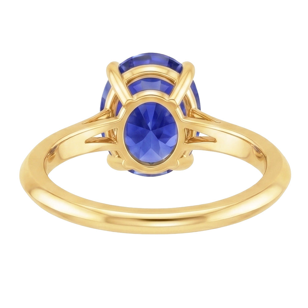 Natural Sapphire Ring 2.50ct - Yellow Gold 14K