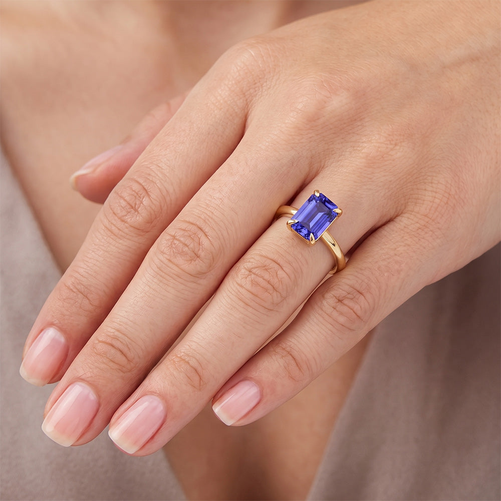 Natural Sapphire Ring 2.50ct - Yellow Gold 14K