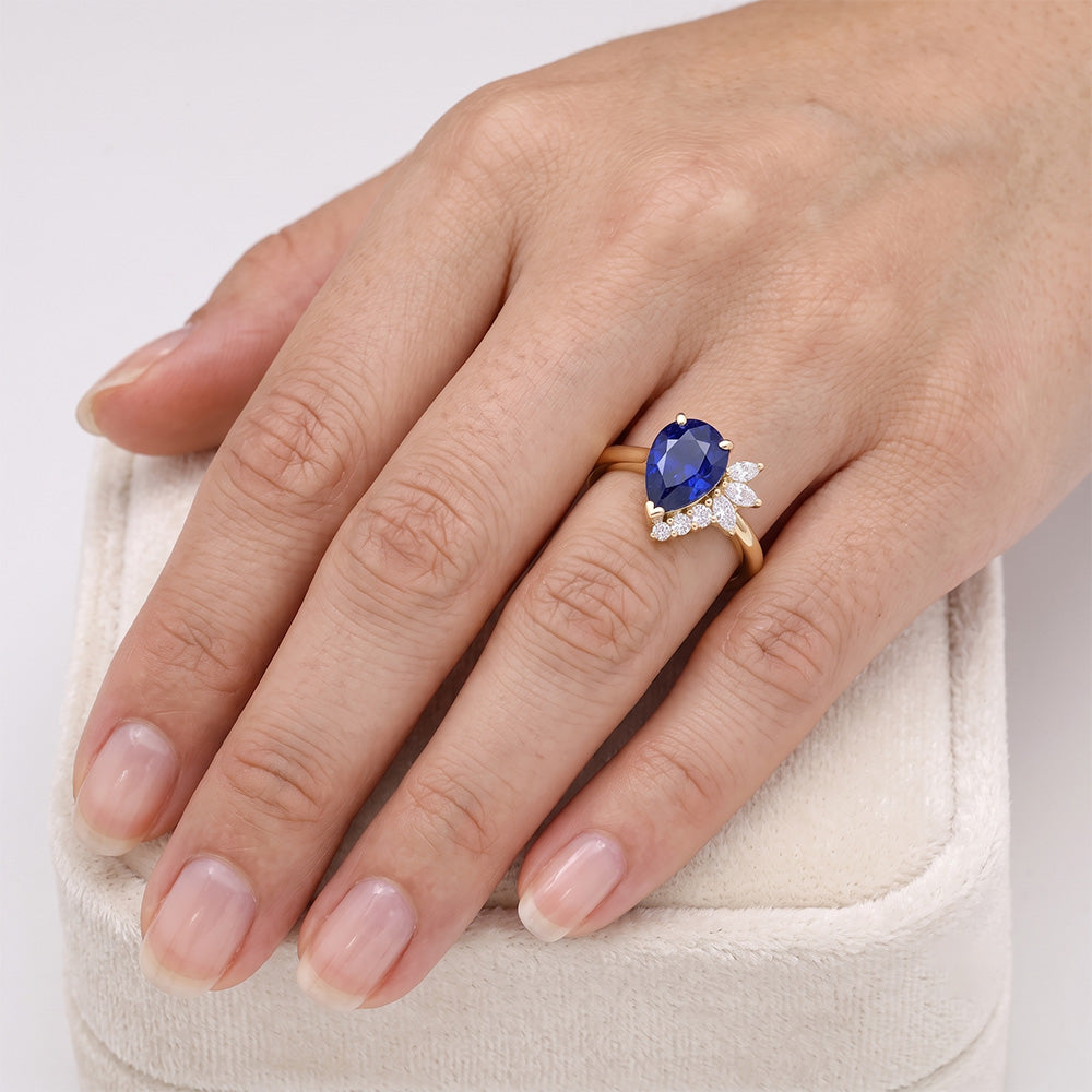 Natural Sapphire Ring 2.50ct - Yellow Gold 14K