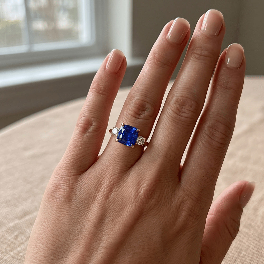 Natural Sapphire Ring 2.50ct - Yellow Gold 14K