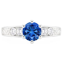 Natural Sapphire Ring 2.60ct - White Gold 14K