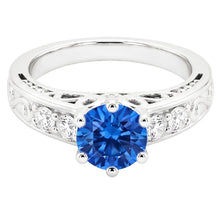 Natural Sapphire Ring 2.60ct - White Gold 14K
