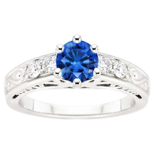 Natural Sapphire Ring 2.60ct - White Gold 14K