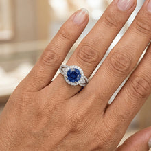Natural Sapphire Ring 2.64ct - White Gold 14K