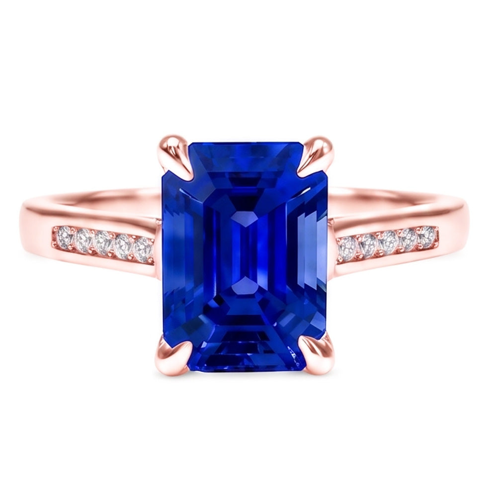 Natural Sapphire Ring 2.75ct - Rose Gold 14K