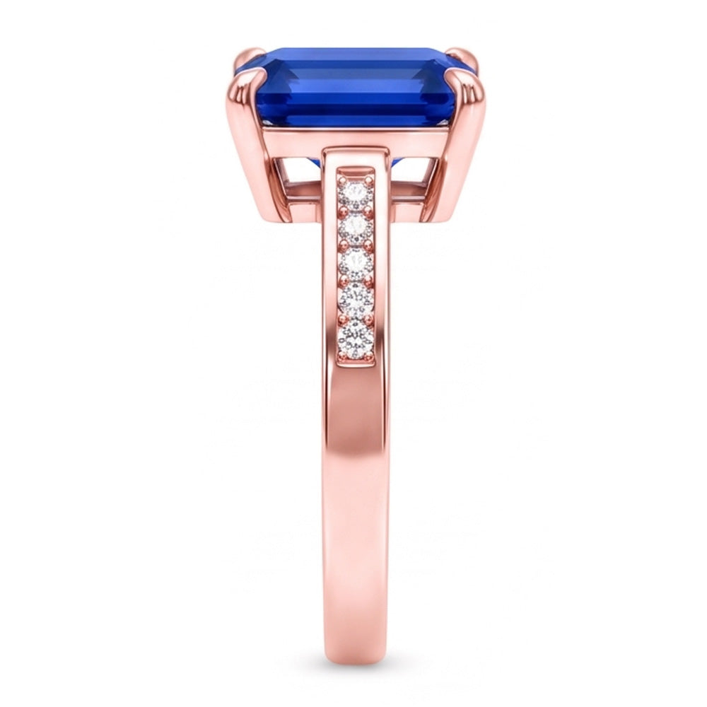 Natural Sapphire Ring 2.75ct - Rose Gold 14K