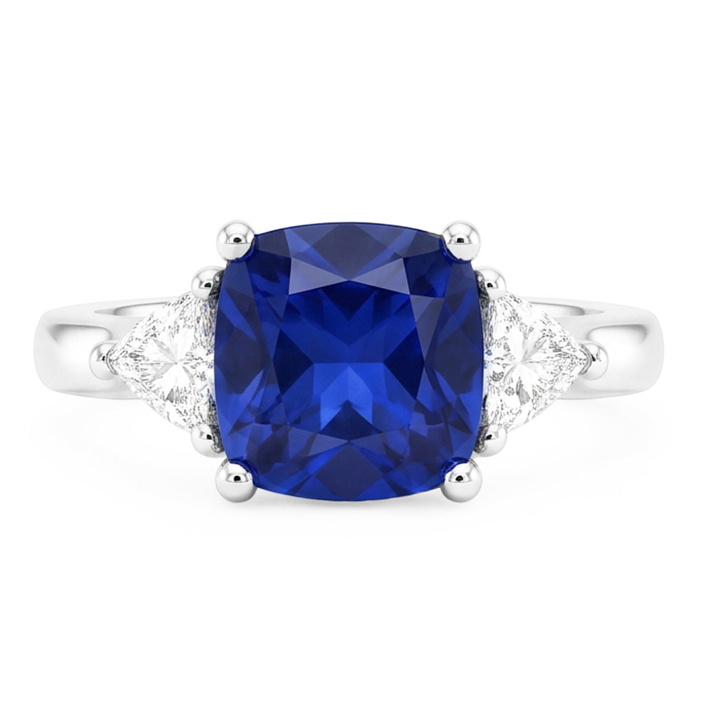 Natural Sapphire Ring 2.75ct - White Gold 14K
