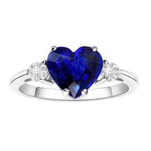 Natural Sapphire Ring 2.75ct - White Gold 14K